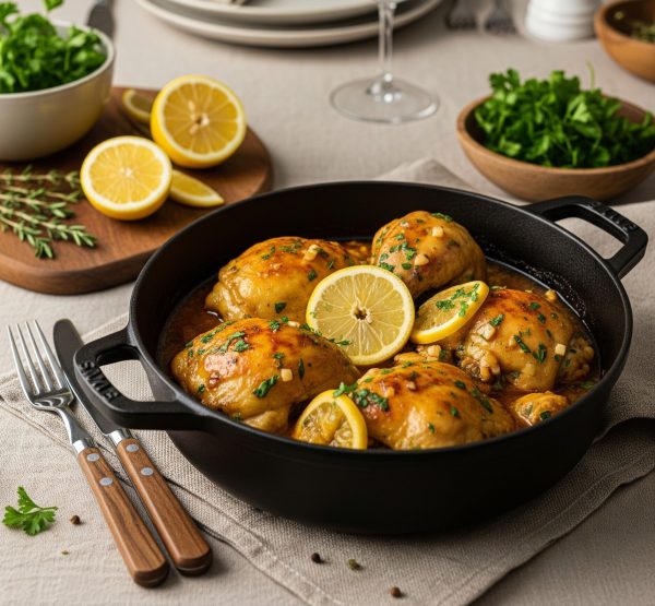 Sauté de poulet au citron sauté de poulet au citron