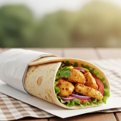 Wraps de poulet au curry