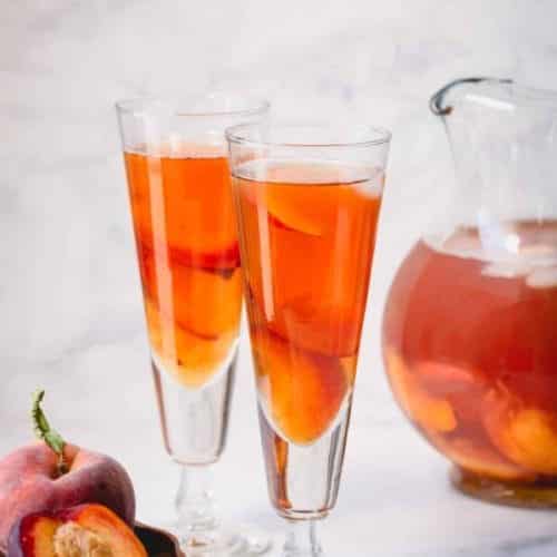 Thé glacé à la pêche