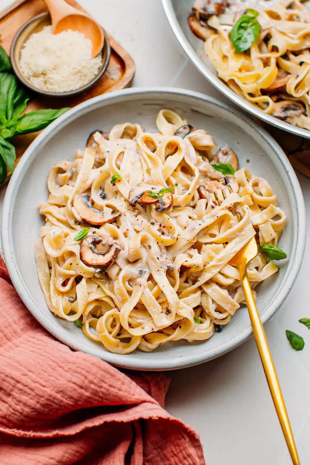 Tagliatelles aux champignons Tagliatelles aux champignons