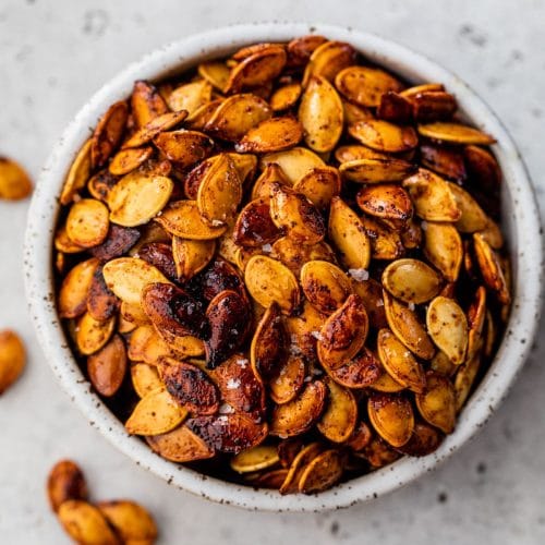 Graines de courge grillées aux épices