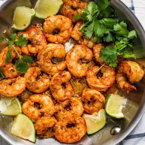 Gambas au piment et citron vert