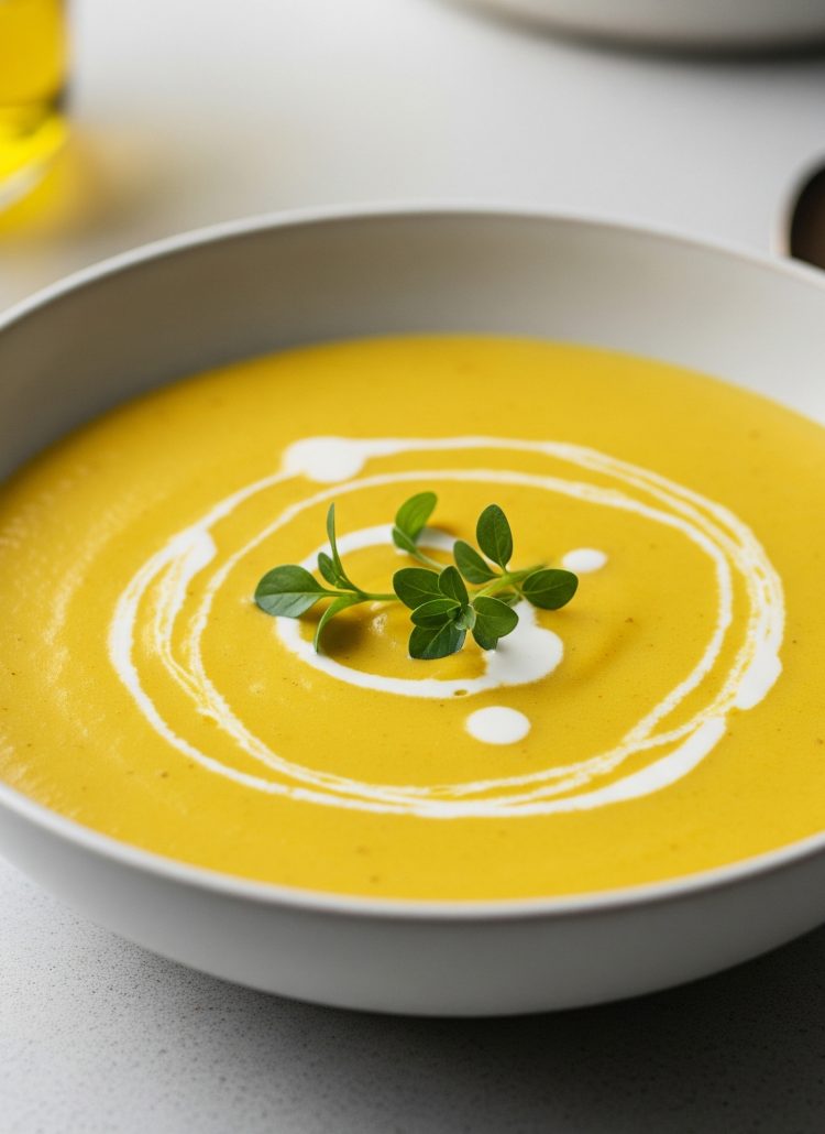 velouté de pommes de terre au curcuma