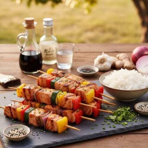 brochettes de saumon reriyaki