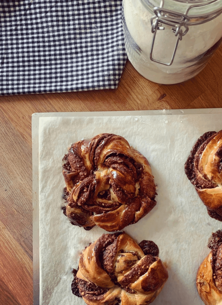Brioches au chocolat et praliné
