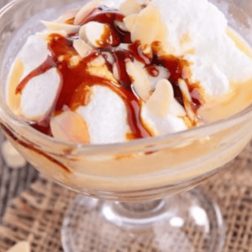 Île flottante à la vanille