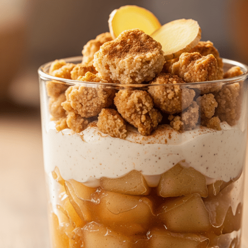 Crumble aux pommes et gingembre
