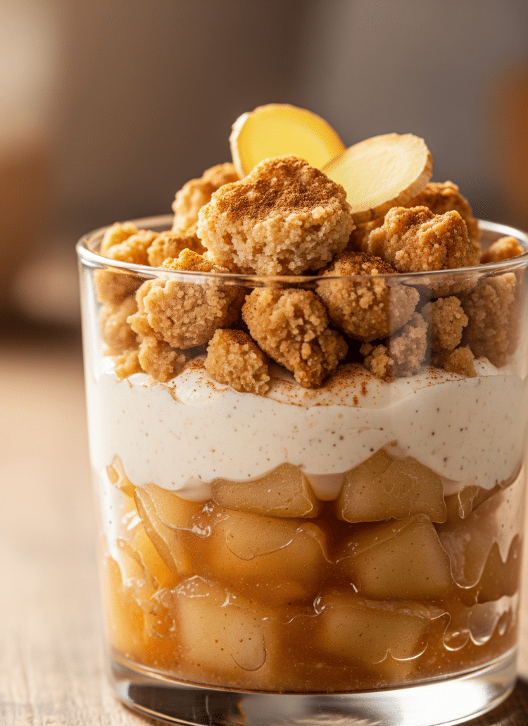 Crumble aux pommes et gingembre