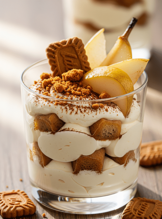 Tiramisu aux poires et spéculoos