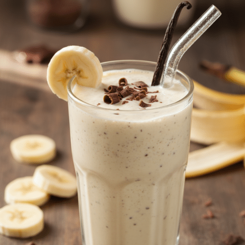 Milk shake à la banane et vanille bourbon