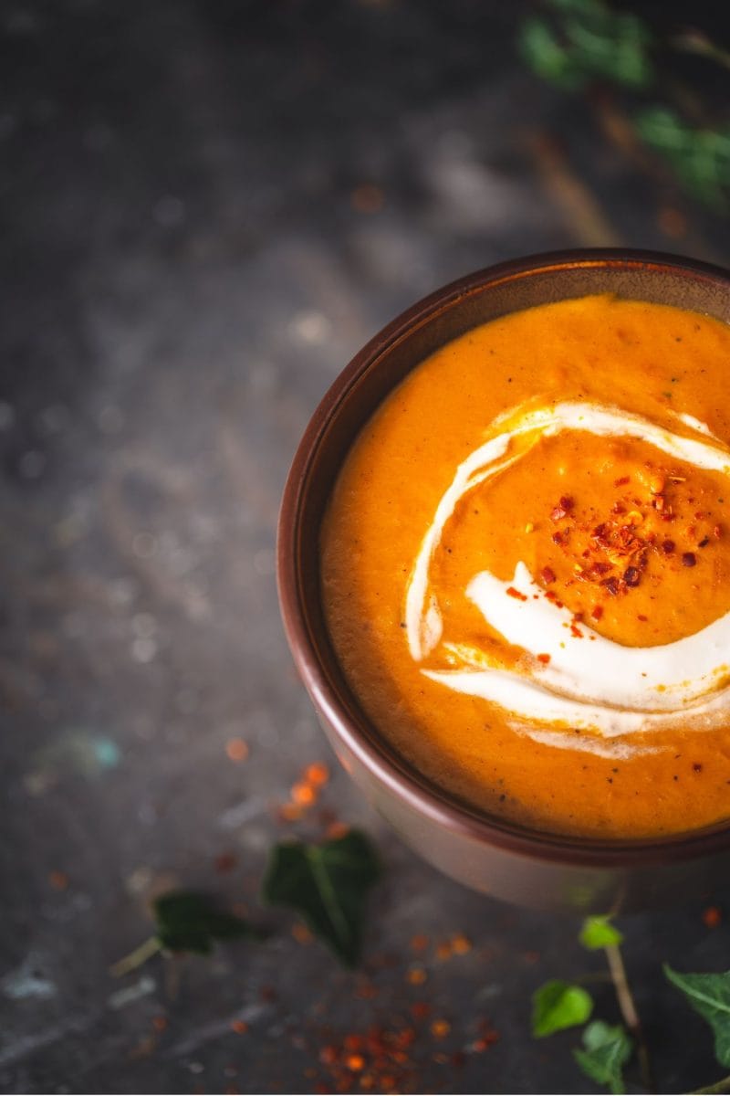 velouté de carottes au lait de coco et curry