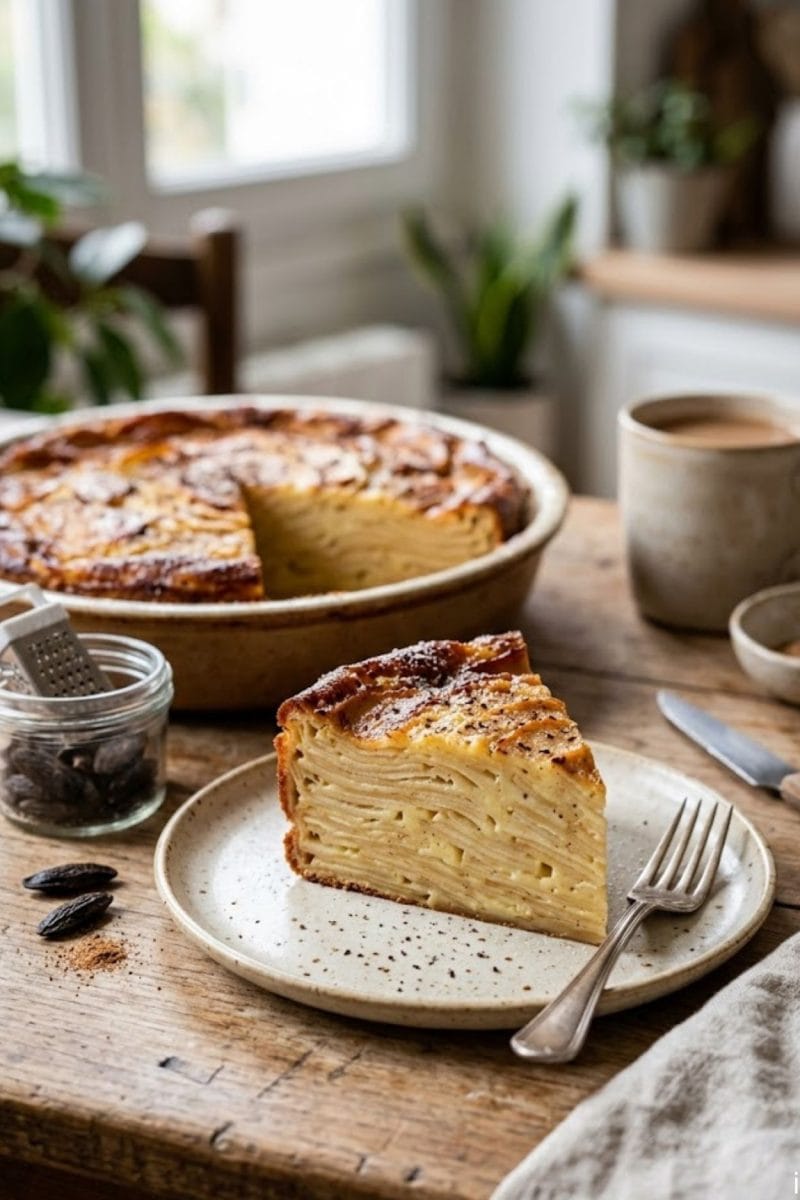 Gâteau invisible aux pommes et fève de tonka Gâteau invisible aux pommes et fève de tonka