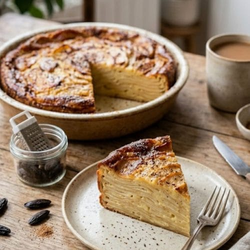 gâteau invisible aux pommes et fève tonka