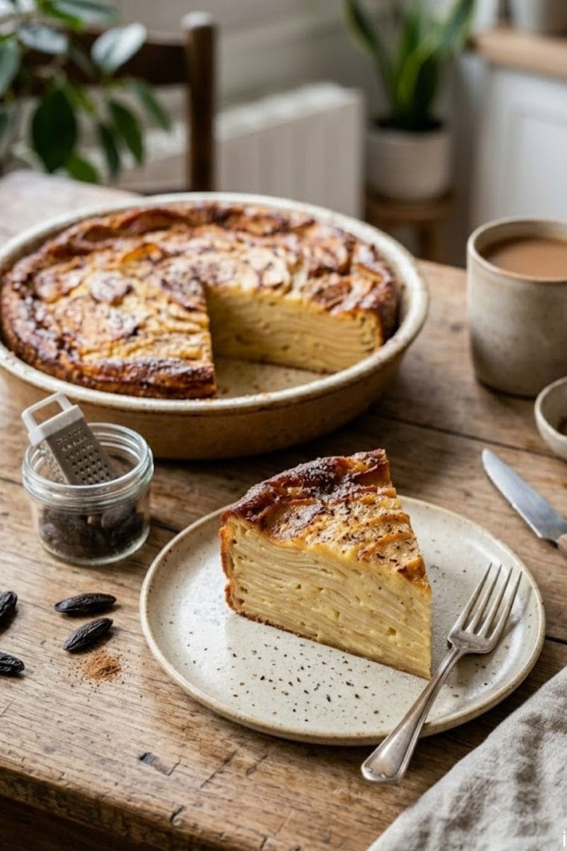 gâteau invisible aux pommes et fève tonka gâteau invisible aux pommes et fève tonka