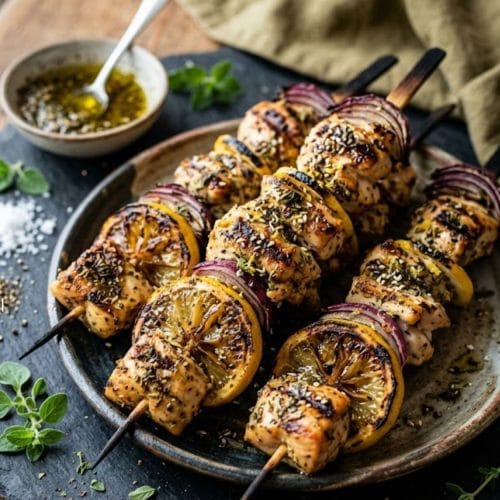 Brochettes de poulet au Zaatar