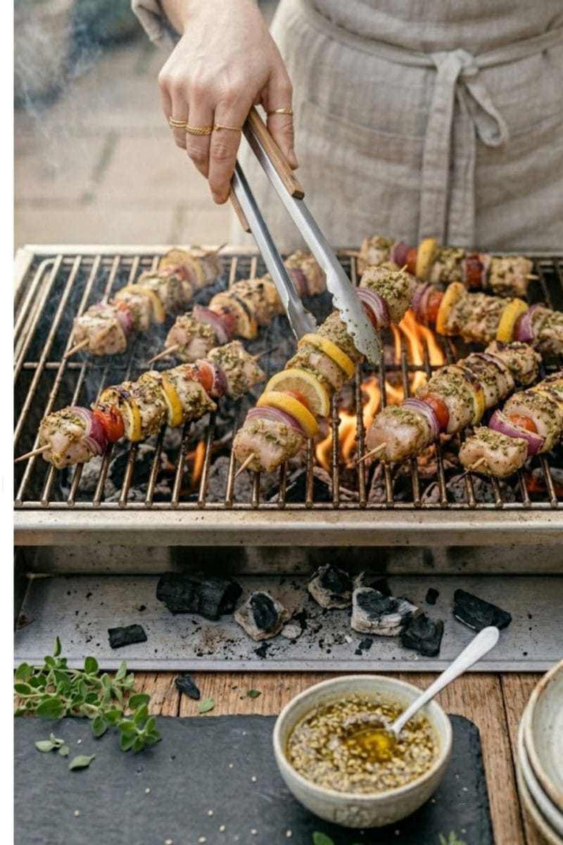 Brochettes de poulet au Zaatar Brochettes de poulet au Zaatar
