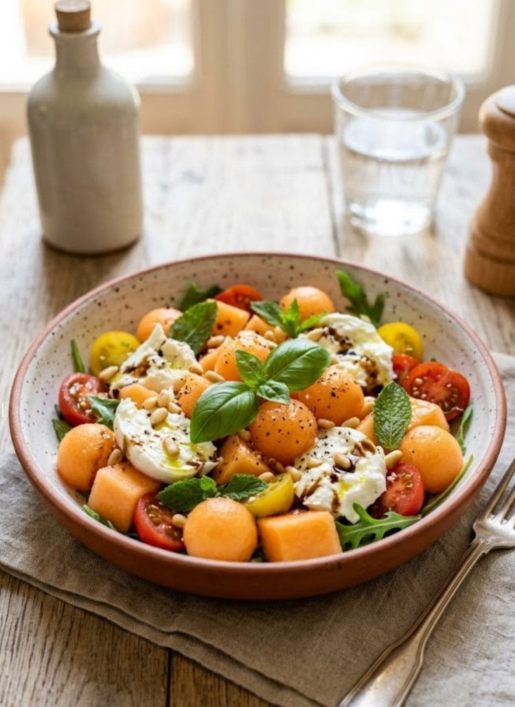 Salade de melon et mozzarella