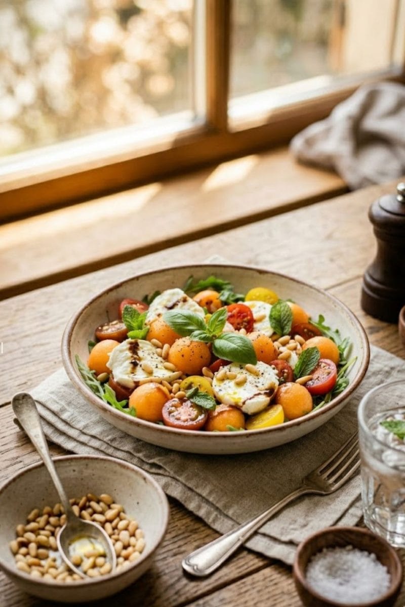 Salade de melon et mozzarella Salade de melon et mozzarella