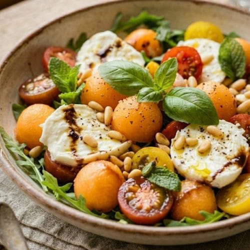 Salade de melon et mozzarella