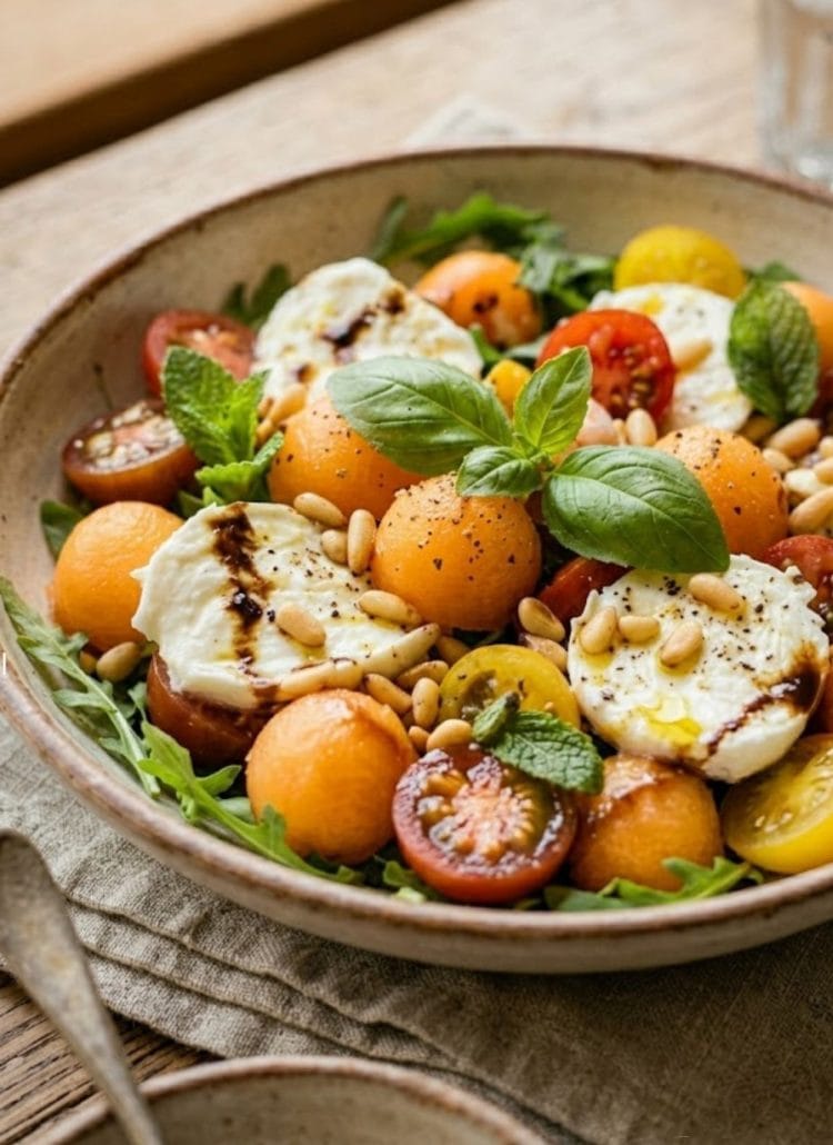 Salade de melon et mozzarella