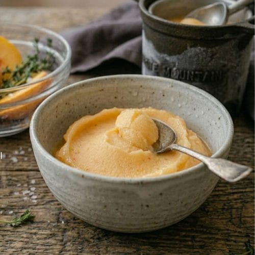 Sorbet à la pêche maison