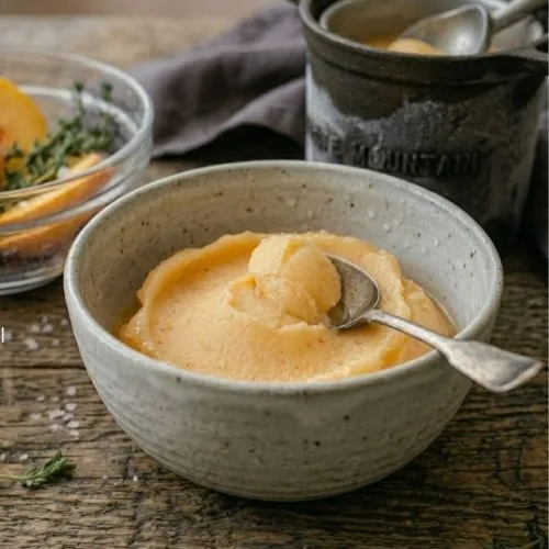 Sorbet à la pêche maison