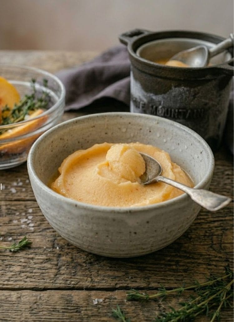 Sorbet à la pêche maison