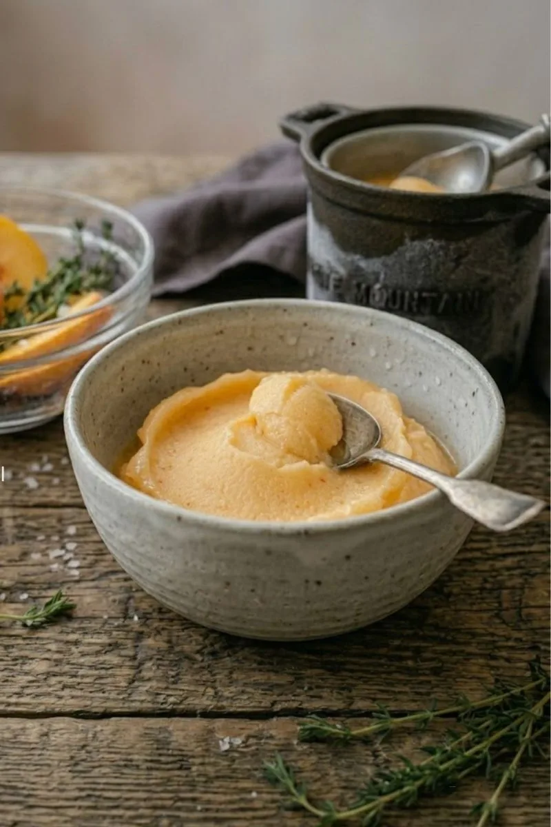 Sorbet à la pêche maison Sorbet à la pêche maison