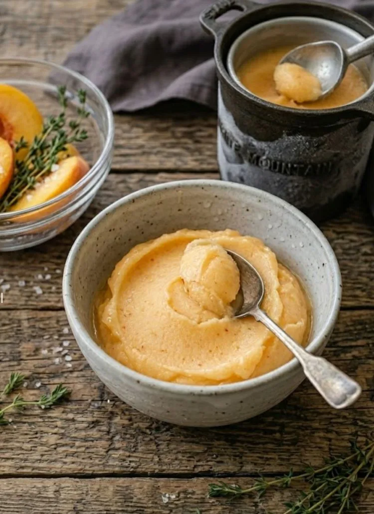 Sorbet à la pêche maison