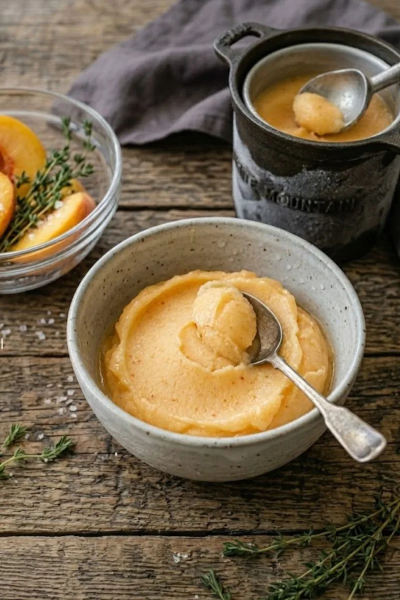Sorbet à la pêche maison Sorbet à la pêche maison