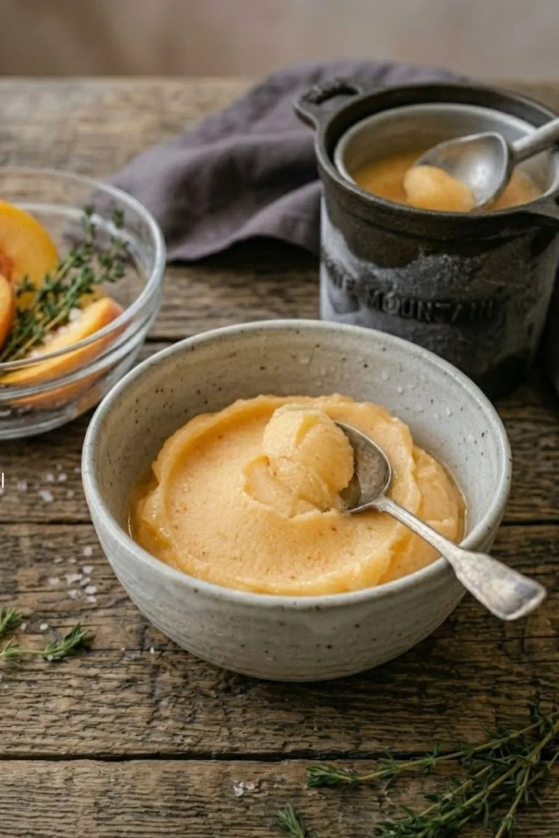 Prêts à passer derrière les fourneaux pour rafraîchir votre quotidien avec une recette qui ne vous décevra jamais ? Sorbet à la pêche maison