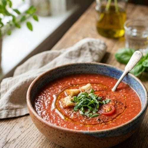gaspacho de tomates au basilic