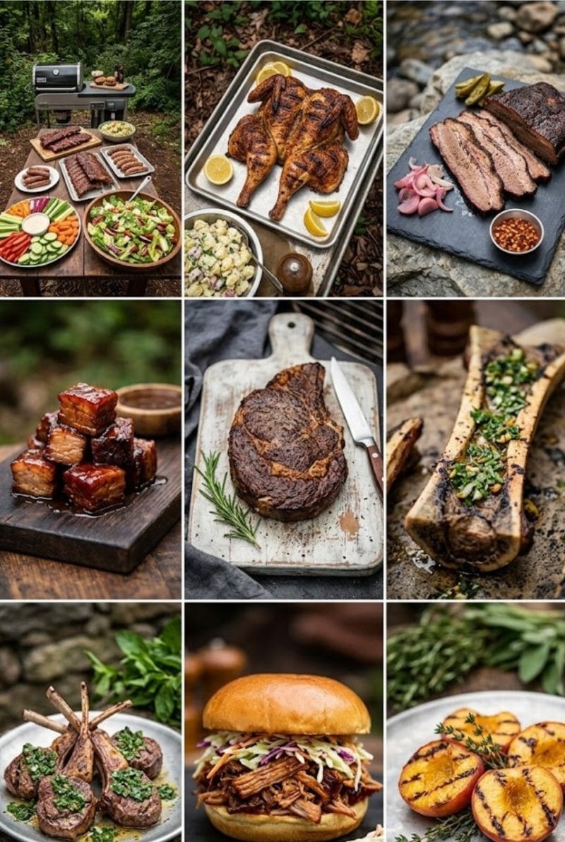 Cuissons produits variés au barbecue