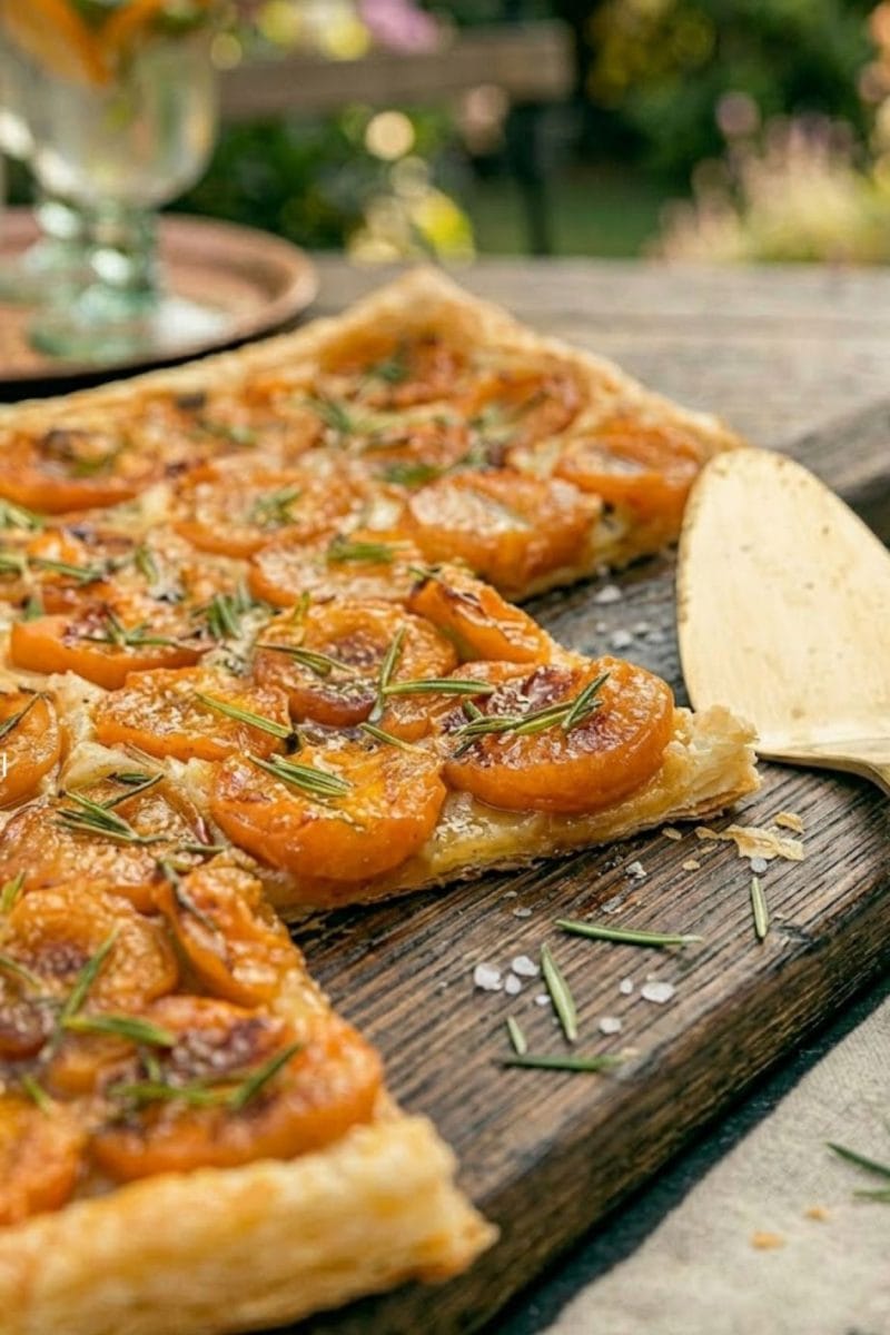 Tarte fine aux abricots et romarin Tarte fine aux abricots et romarin