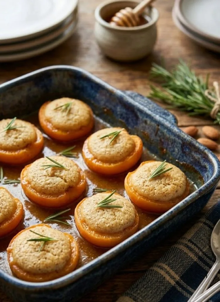 abricots rôtis à la crème d'amandes