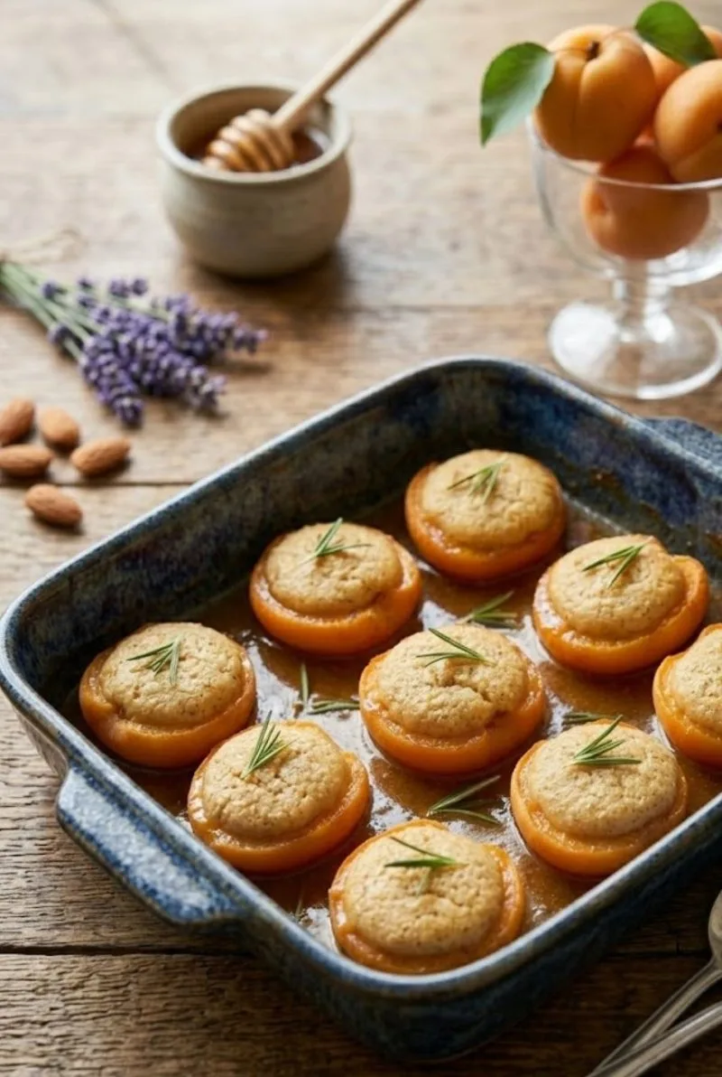 abricots rôtis à la crème d'amandes