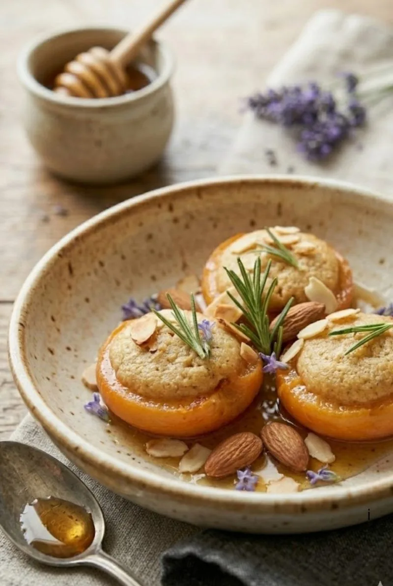 abricots rôtis à la crème d'amandes