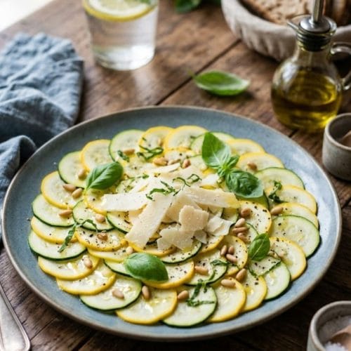 carpaccio de courgettes au parmesan
