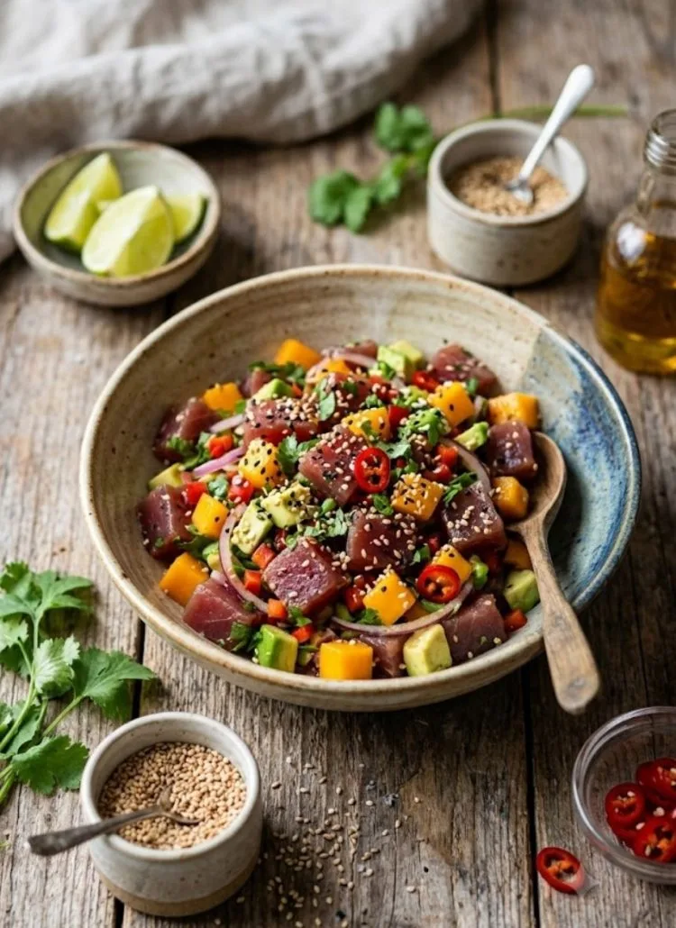 ceviche de thon au sésame