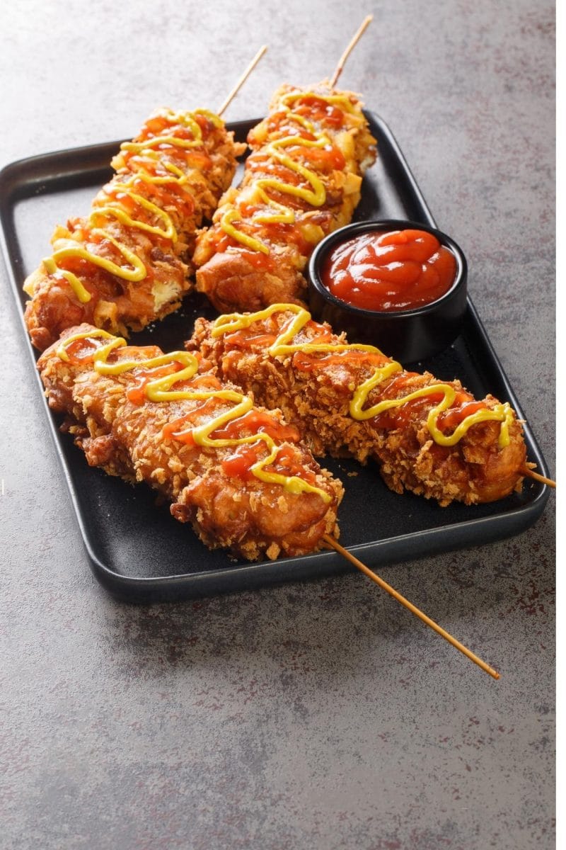 corn dog coréen corn dog coréen