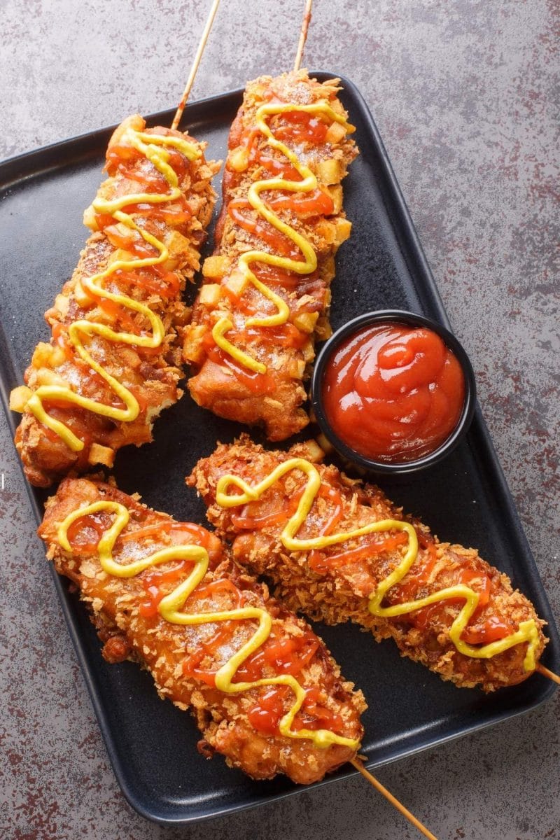 corn dog coréen corn dog coréen