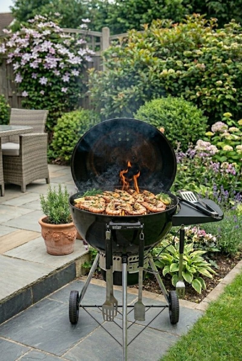 cuisson gambas barbecue