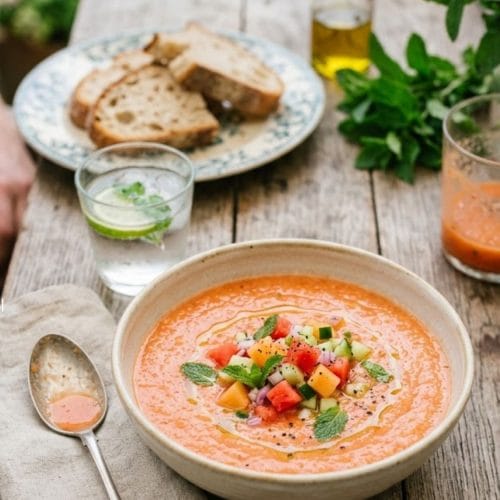 Gaspacho de melon & pastèque