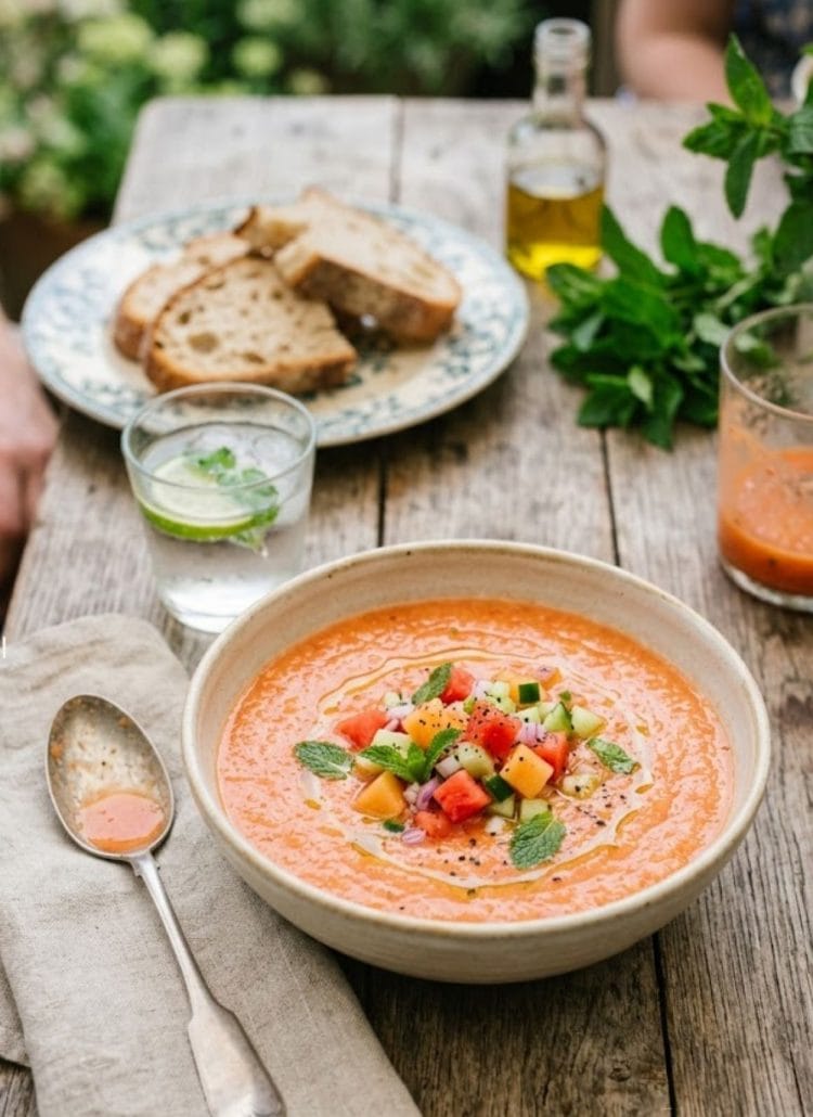 Gaspacho de melon & pastèque