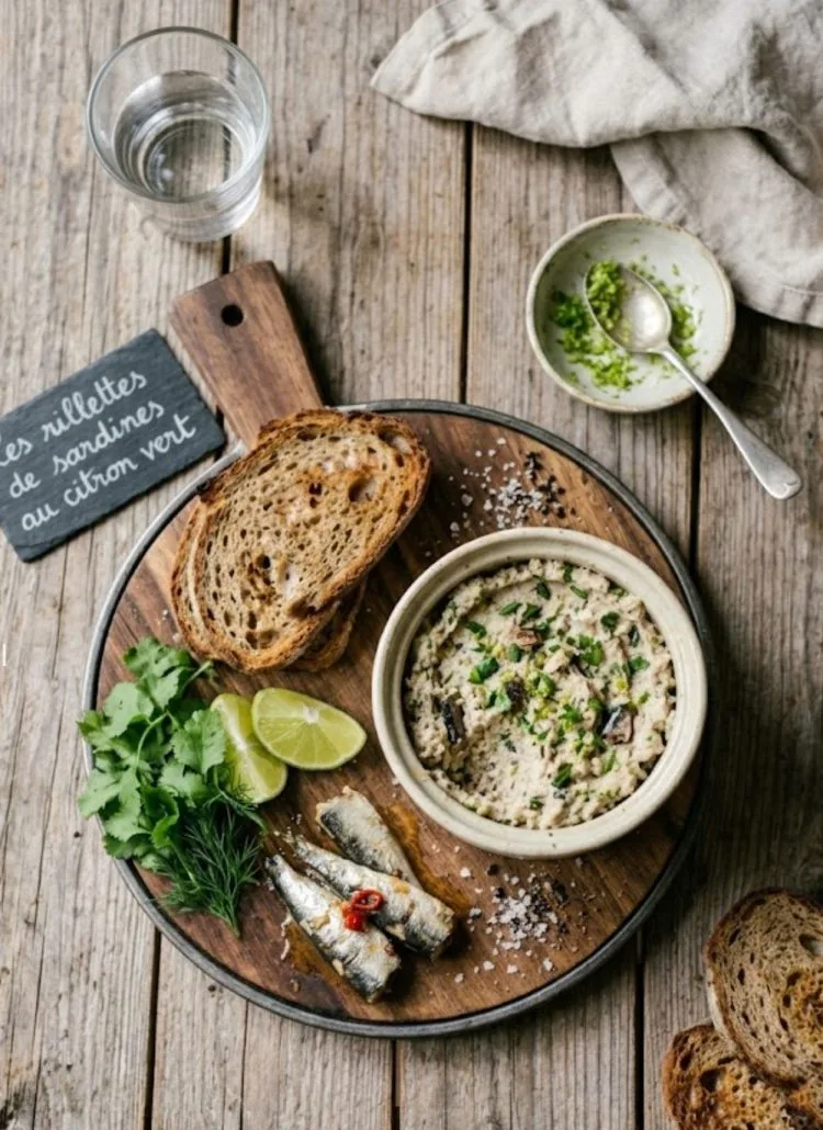 rillettes de sardines au citron vert
