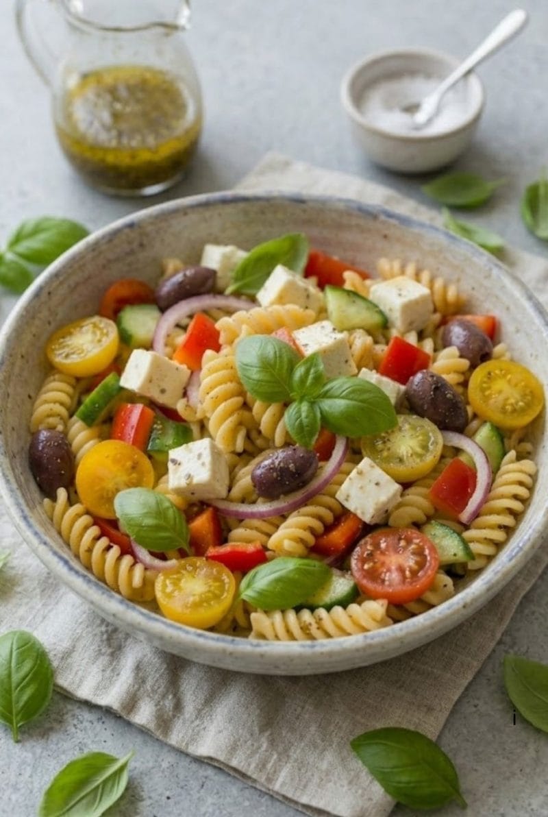 Salade de pâtes méditerranéenne salade de pâte méditérrannéenne
