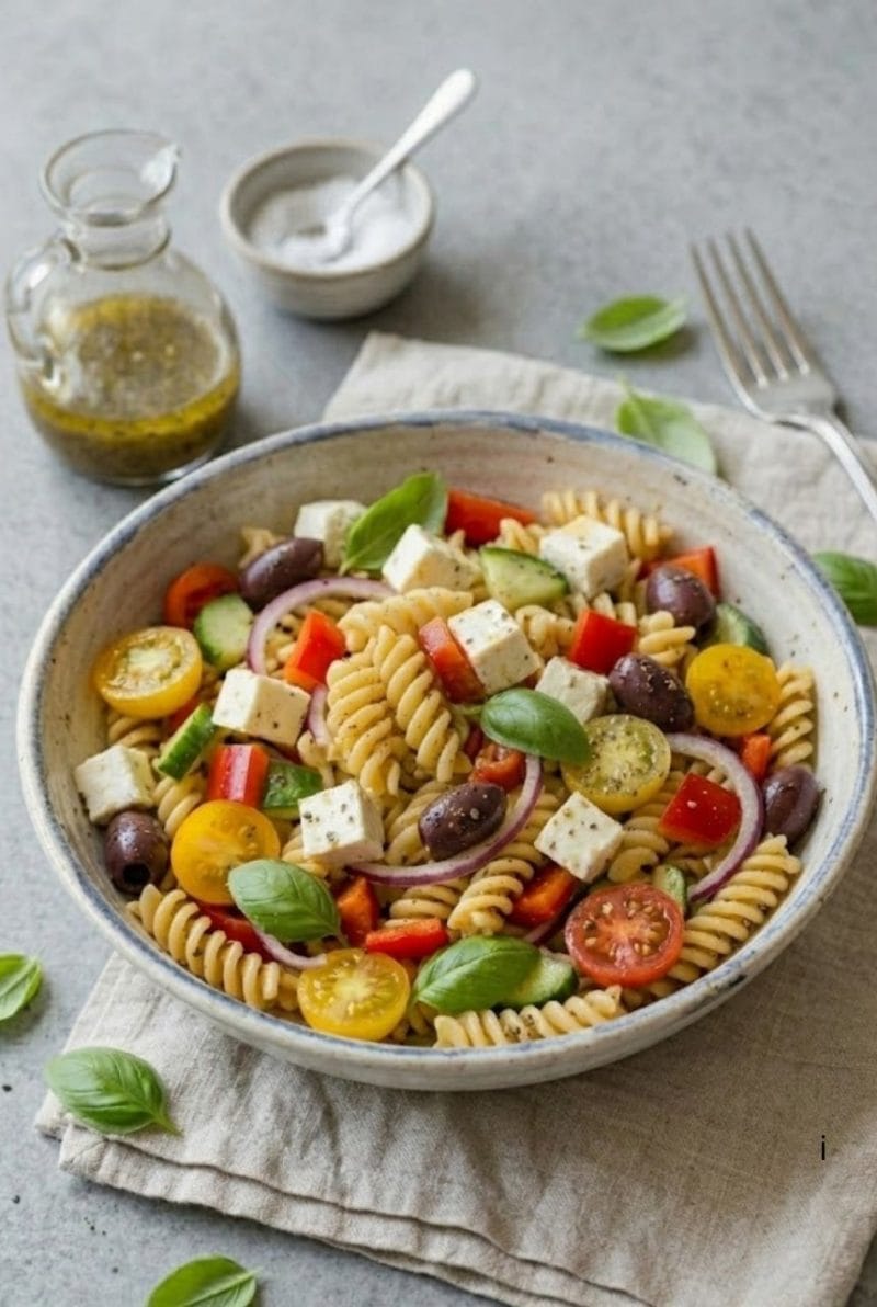 Salade de pâtes méditerranéenne salade de pâte méditérrannéenne