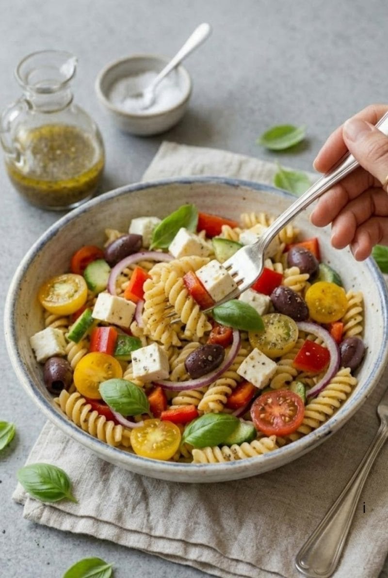 Salade de pâtes méditerranéenne salade de pâte méditérrannéenne