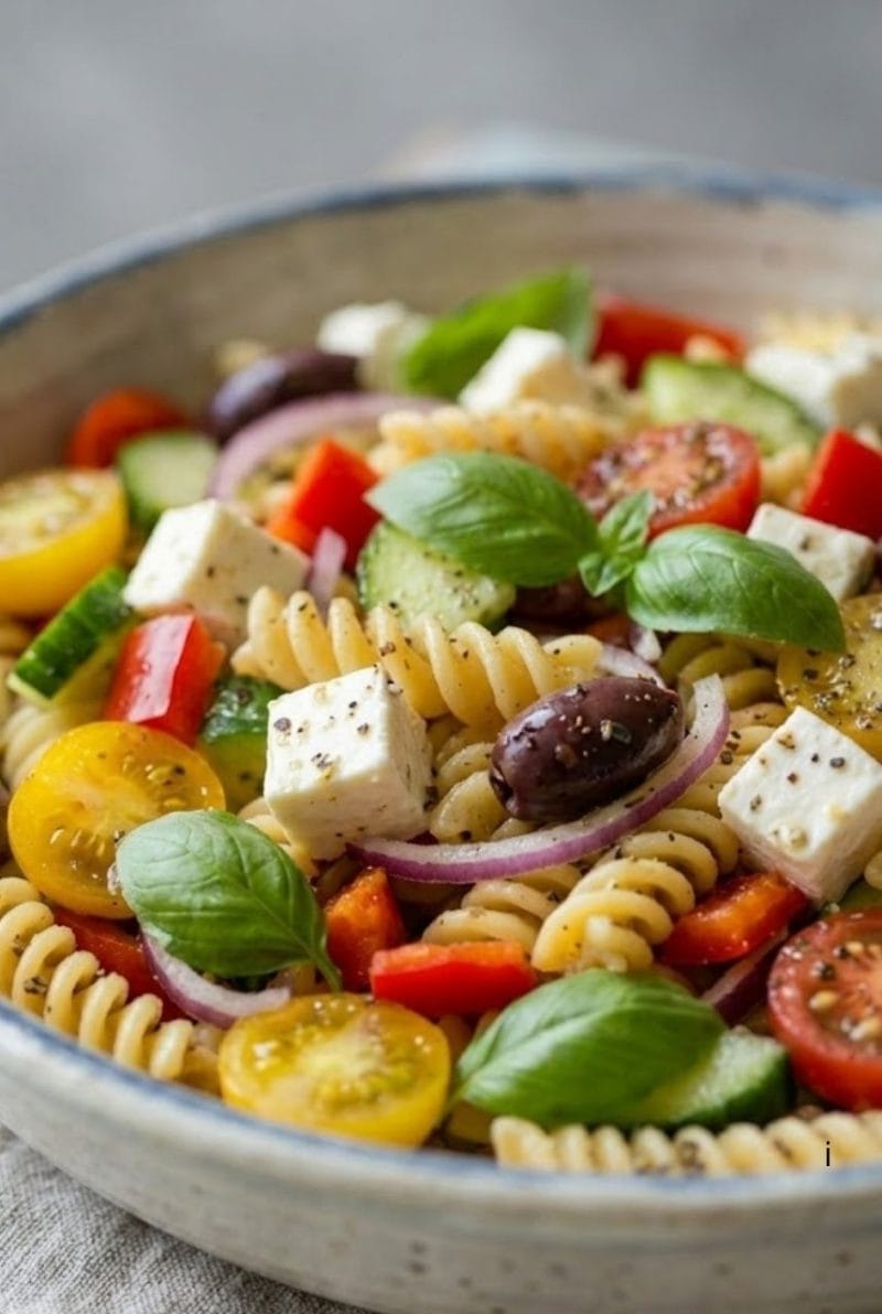 Salade de pâtes méditerranéenne salade de pâte méditérrannéenne