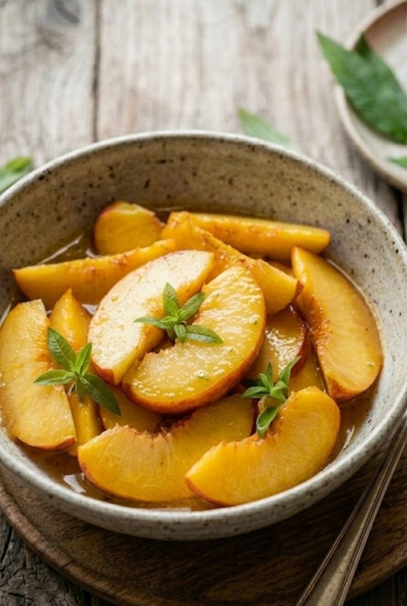 salade de pêches à la verveine